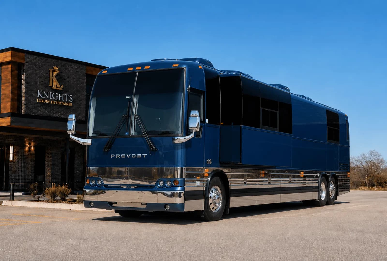 Toto, a Prevost entertainer coach in the Knights Coaches fleet