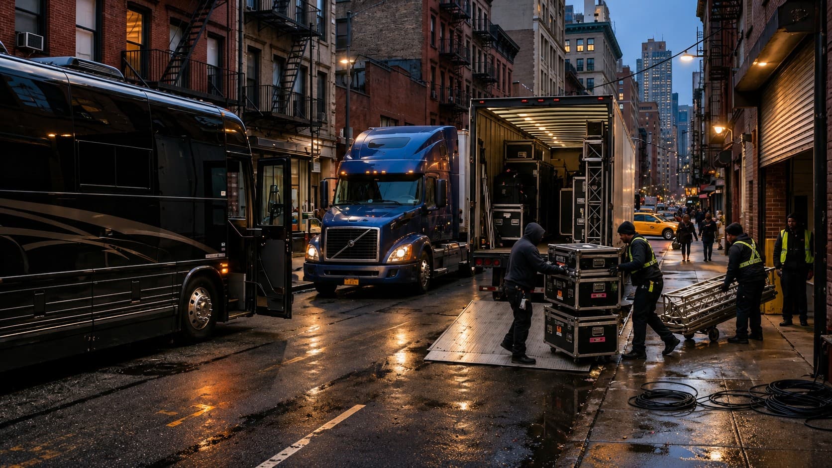 Tour Trucking for New York Backline and Production Gear