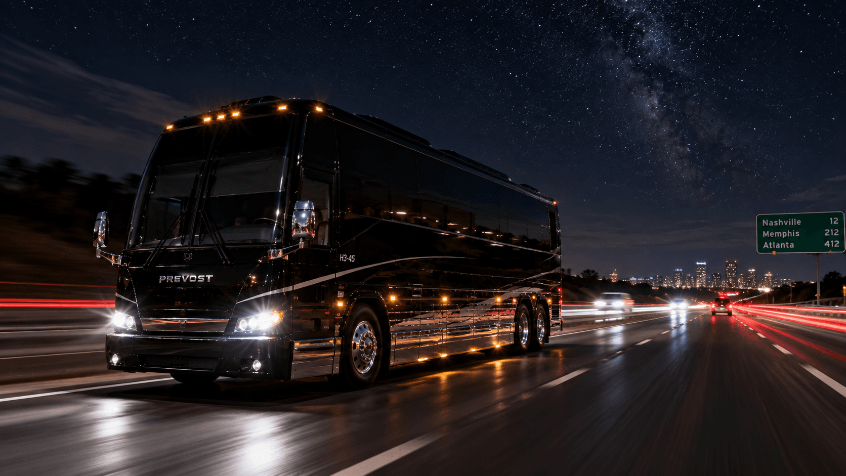 Miles a Tour Bus Drives Per Day
