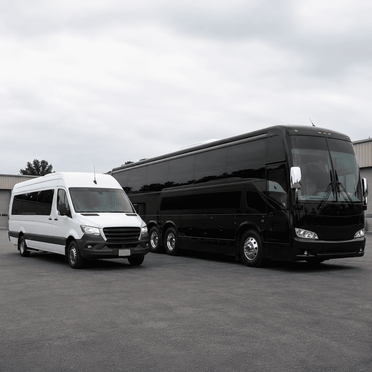 Splitter Van vs Tour Bus