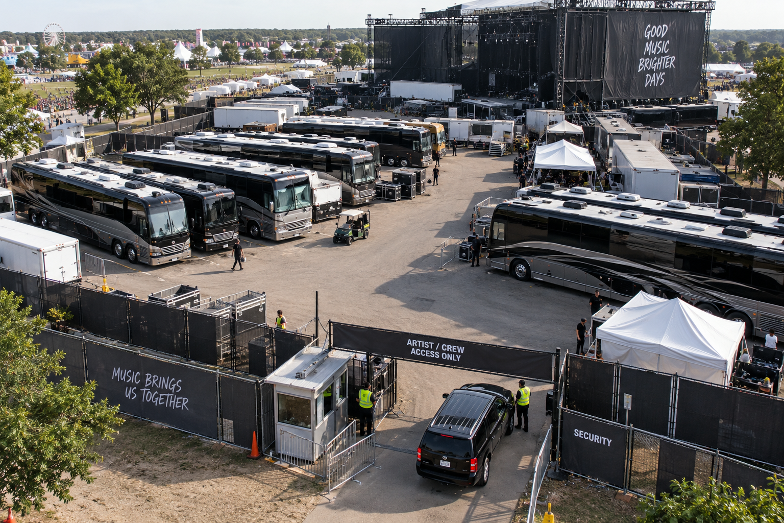Bus Parking and Venue Load