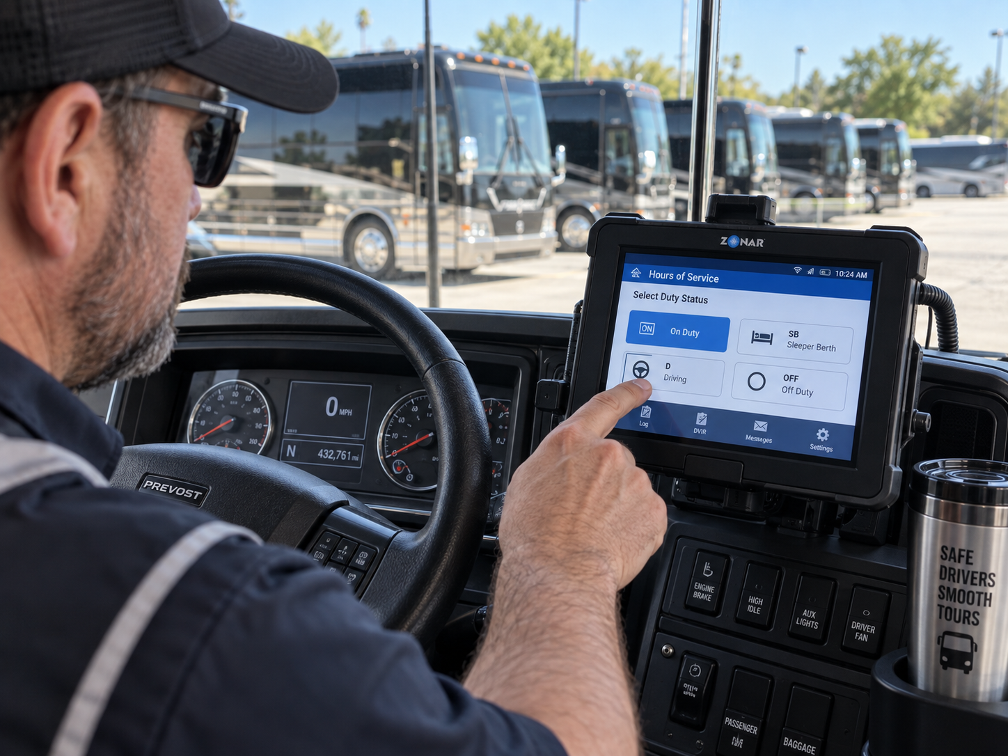 ELDs and Driver Logs on Tour Buses