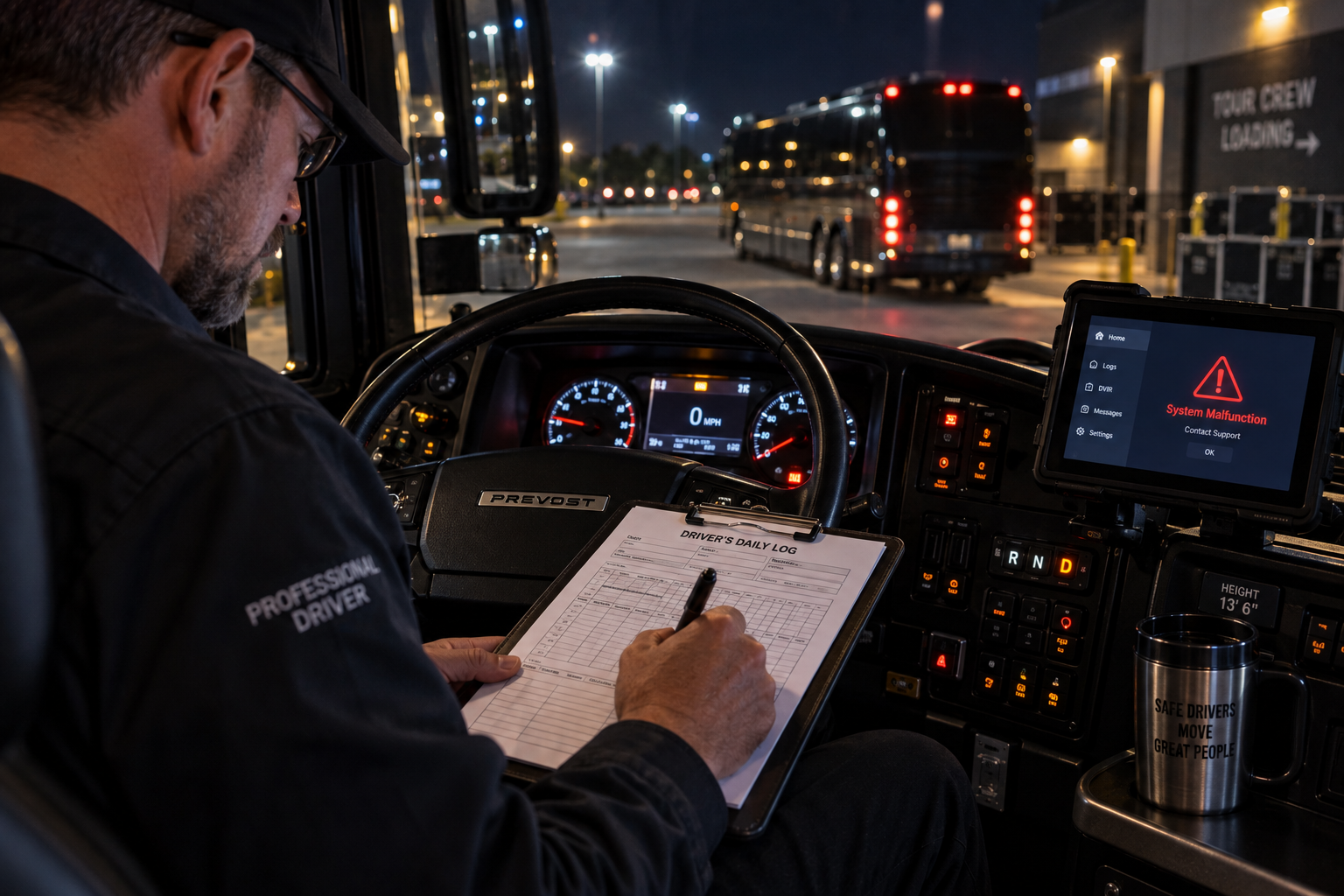 ELDs and Driver Logs on Tour Buses