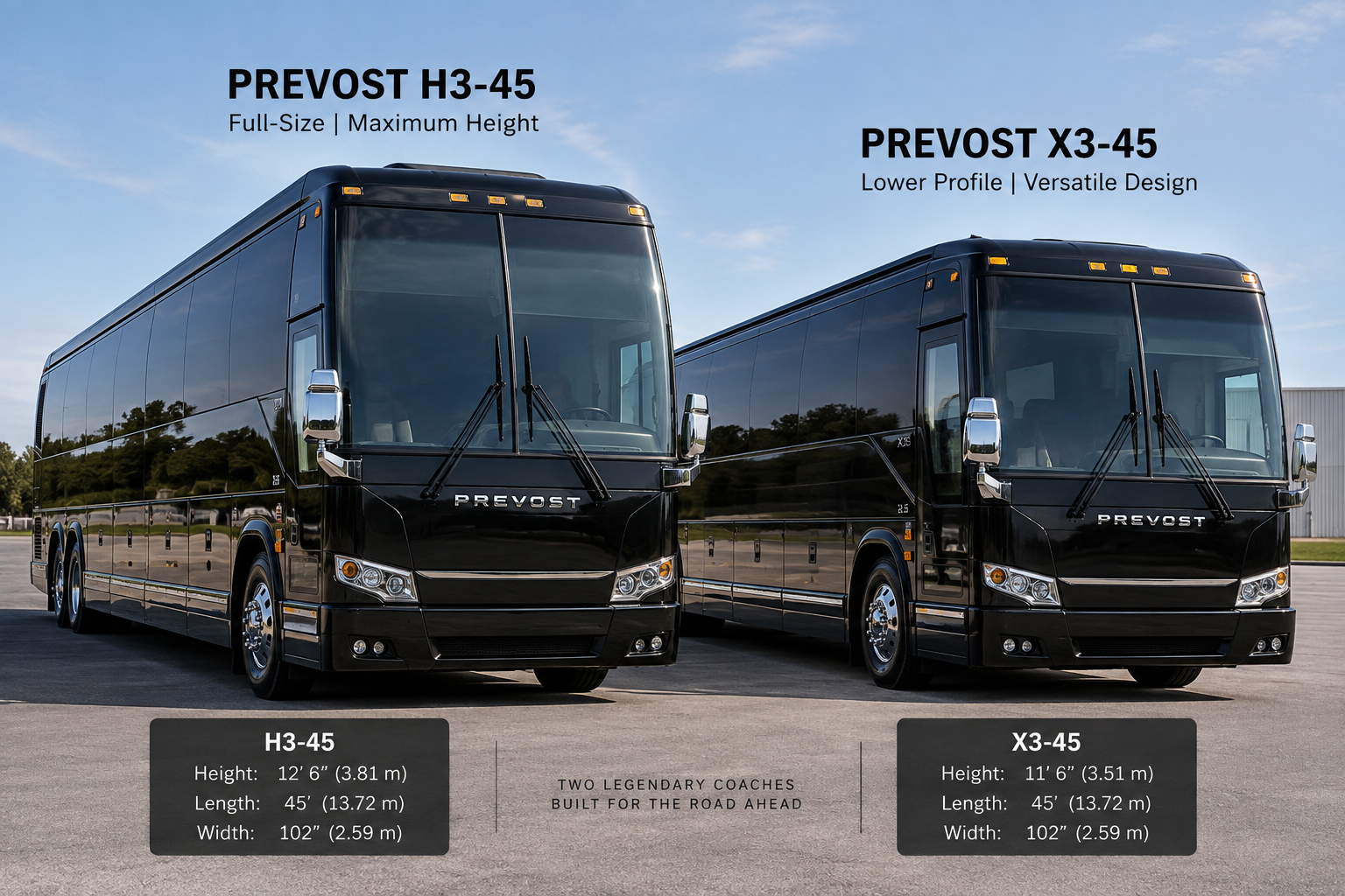 Tour Bus Dimensions and Weight